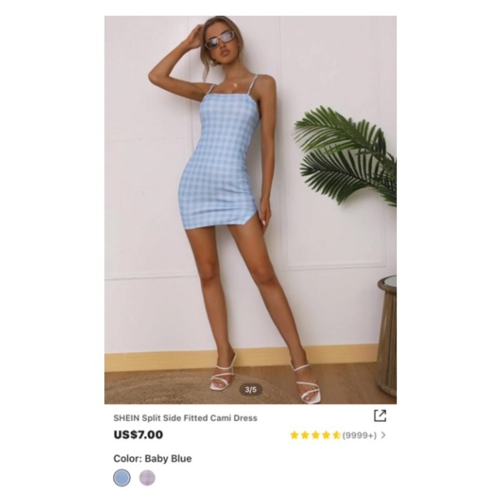 Split Side Fitted Cami Dress